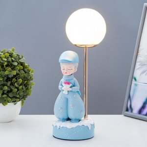 RISALUX Настольная лампа &quot;Девушка&quot; LED USB голубой 14х10,5х31,5 см