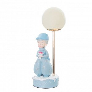 Настольная лампа "Девушка" LED USB голубой 14х10,5х31,5 см