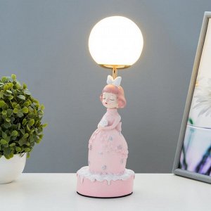 RISALUX Настольная лампа &quot;Девушка&quot; LED USB розовый 14х10,5х31,5 см