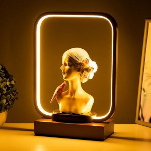 Настольная лампа "Девушка" LED 15Вт коричневый 24х10х34 см RISALUX