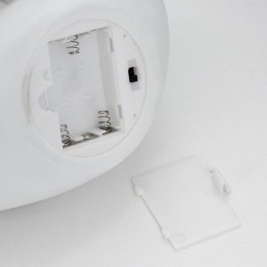 Ночник "Ленивец" LED от батареек бело-серый 8,5х19х18,5 см RISALUX