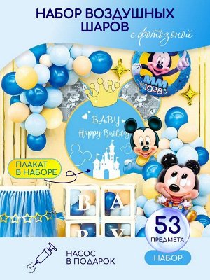 Фотозона на день рождения Mickey Mouse - Воздушные шары детям для праздника