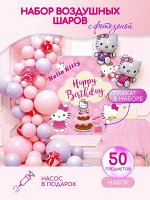 Фотозона на день рождения Hello Kitty - Воздушные шары детям для праздника