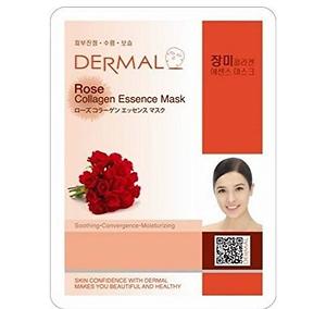 [DERMAL] Маска д/лица ткан. РОЗА и КОЛЛАГЕН - разглаживающая Rose Collagen Essence Mask, 23 гр