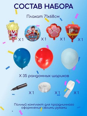 Фотозона на день рождения Щенячий патруль - Воздушные шары детям для праздника