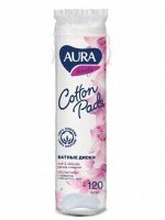 Aura beauty ватные диски 120шт