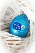 Нереалистичный мастурбатор TENGA Egg Cool, TPE, Синий, 7 см