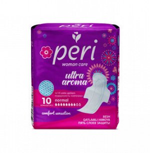 PERI Женские гигиенические прокладки Ultra Aroma Normal 10 шт (сетка)