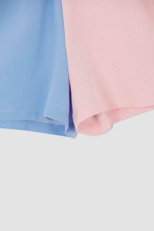 Мини-шорты с цветными блоками и карманом на талии Relax Fit