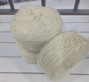 Пряжа для вязания Пух+ангорка крученая цвет Белый