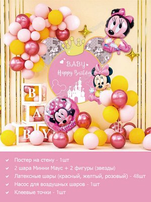 Фотозона на день рождения Minnie Mouse | Минни Маус - Воздушные шары детям для праздника