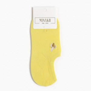 Носки женские укороченные MINAKU «Банан», жёлтые, размер 36-39 (23-25 см)