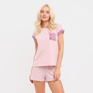 Пижама женская (футболка и шорты) KAFTAN "Pink" р. 52-54