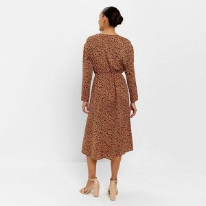Платье женское MINAKU: Silk pleasure цвет шоколадный, р-р 42