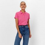 Футболка (поло) женская MINAKU REGULAR FIT: цвет розовый, р-р 44