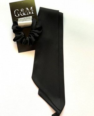 Шёлковая резинка для волос с галстуком