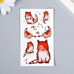 Татуировка на тело цветная &quot;Рыжий котик&quot; 10,5х6 см