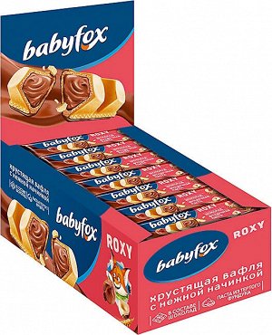 BabyFox Вафельный батончик "Roxy" Шоколад и фундучная паста 24 шт по 18 г