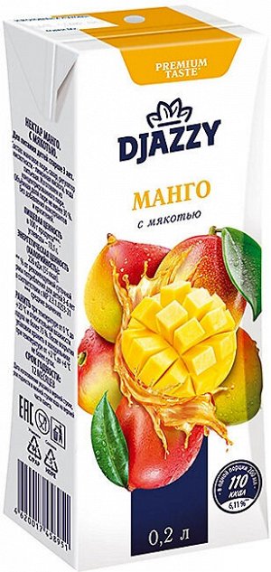 Нектар манго DJAZZY 0,2л /27