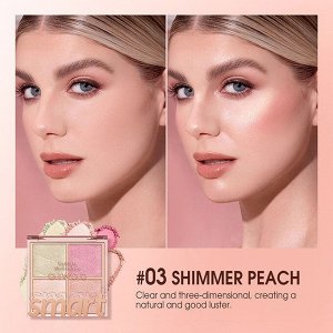 Пудра хайлайтер O.TWO.O № 03 Shimmer Peach