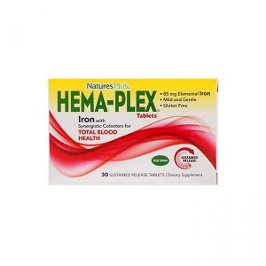 Витамины комплексные Natures Plus Hema-Plex 30 tab