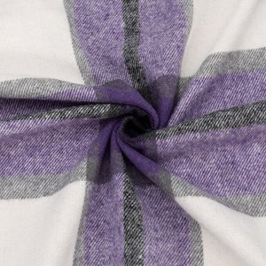 Ткань на отрез фланель Рубашечная №31 темно-фиолетовая клетка