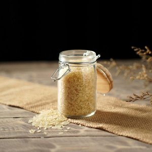 Банка стеклянная для сыпучих продуктов с бугельным замком «Эко», 250 мл, 9*6,5*12 см