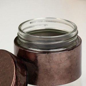 Банки стеклянные для хранения сыпучих продуктов «Богема», 3 предмета: 350/550/800 мл, цвет коричневый