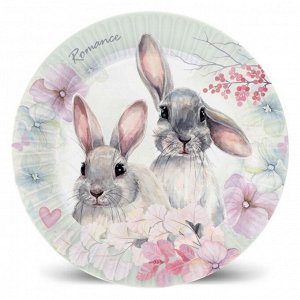 Набор бумажных тарелок Кролики (пастель), 6 шт d=180 мм 9505762