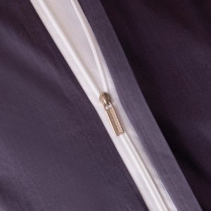 Комплект постельного белья Однотонный Сатин Премиум широкий кант на резинке OCPKR033