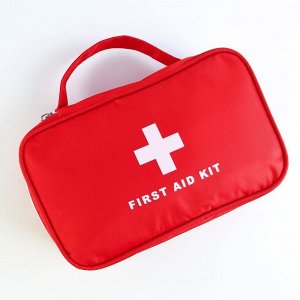Аптечка дорожная First Aid, цвет красный, 24х12х6 см