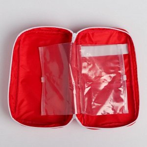 Аптечка дорожная First Aid, цвет красный, 24х12х6 см