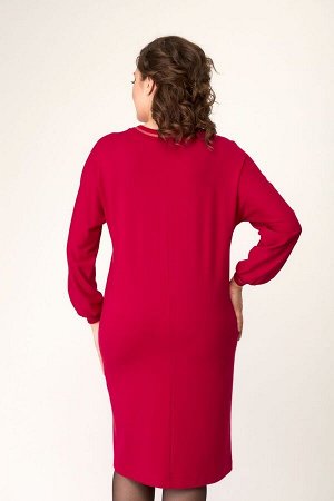 Платье, Жилет / T&N 7358 «лапка серая»+красный