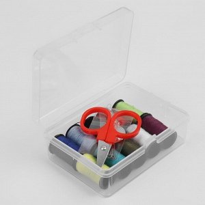 Швейный набор, 22 предмета, в пластиковом контейнере, 9 x 5,5 x 2 см