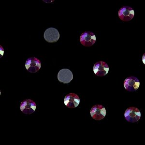 Стразы термоклеевые «Усечённый конус», с голографией, стеклянные, SS10, d = 2,8 мм, 100 шт