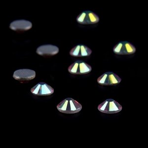 Стразы термоклеевые «Усечённый конус», с голографией, стеклянные, SS20, d = 4,6 мм, 100 шт