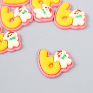 Декор для творчества «Цифра 6 со зверюшкой», набор 10 шт., 1.9x2.1 см