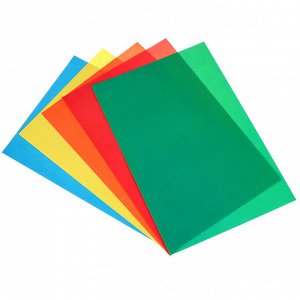 FLOMIK Бумага цветная самоклеящаяся, А4, мелованная, 5л., 5цв.