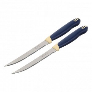 Tramontina Multicolor Нож кухонный с зубцами 12.7см, блистер, цена за 2шт., 23529/215