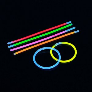 Набор неоновых палочек PP, PE, флюоресцентые, 20х0, 5см, 6 цветов