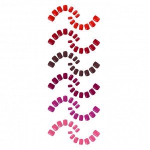 ЮниLook Набор накладных ногтей самоклеящихся 24шт, 6 цветов