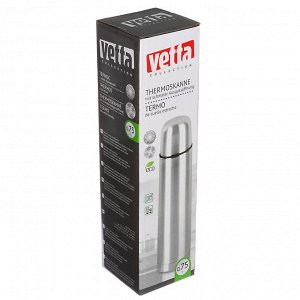 VETTA Термос 0,75л "Буллет" для напитков, серебристый, нержавеющая сталь