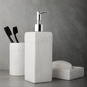 VETTA Набор для ванной 3 пр., керамика, "Сливки", 2 дизайна