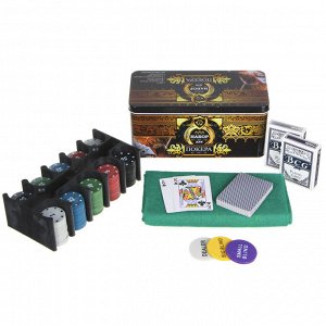 LDGames Набор для покера в жестяной коробке, 24х11,5х11,5см, металл, пластик