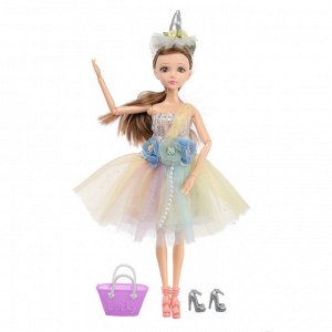 ИГРОЛЕНД Кукла в наряде единорога шарнирная, 29 см, ABS,PVC, 22х36х6см