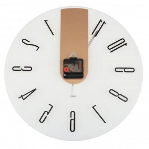 Часы настенные прозрачные d39 см, открытая стрелка "Стиль золото", 4040-003