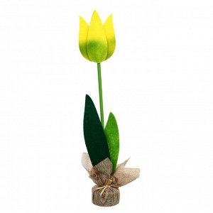 Цветок декоративный, в виде тюльпана, 9x35,5 см, полиэстер, 2 цвета