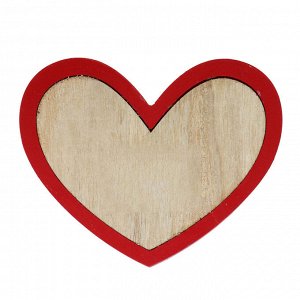 Декор - сердце, 16x13,5x2 см, МДФ