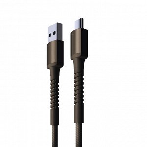 BY Кабель для зарядки XXL Type-C, 2м, 3А, Быстрая зарядка QC3.0, черный
