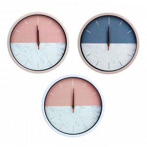 LADECOR CHRONO Часы настенные, круглые, 30 см, пластик, 3 цвета, арт.19-7